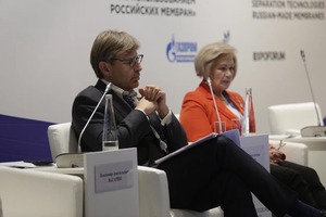 Генеральный директор ООО «Газпром проектирование» Владимир Вагарин и советник генерального директора Наталия Кисленко